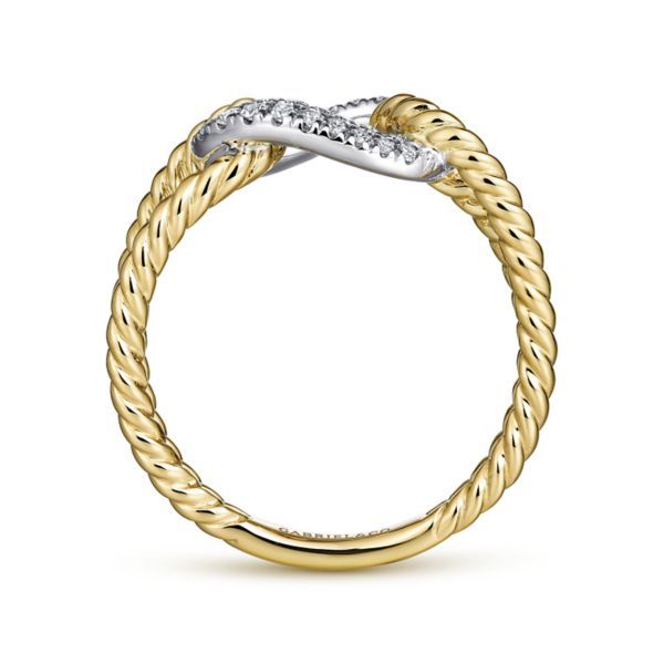 14k Yellow-White Gold Diamond Ring Image 2 Dickinson Jewelers Dunkirk, MD