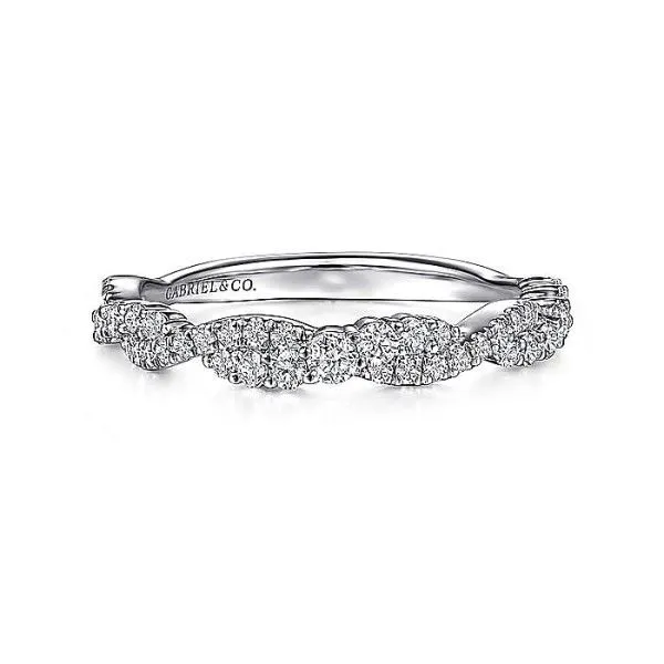 14k White Gold Diamond Stacking Band Dickinson Jewelers Dunkirk, MD
