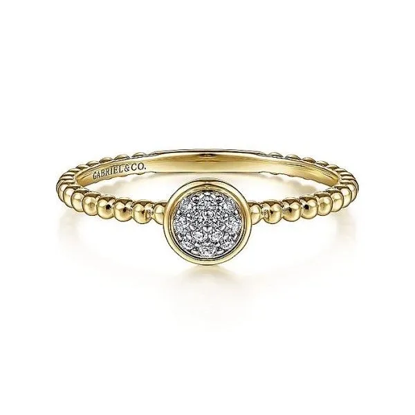 14k Yellow Gold Diamond Stacking Ring Dickinson Jewelers Dunkirk, MD