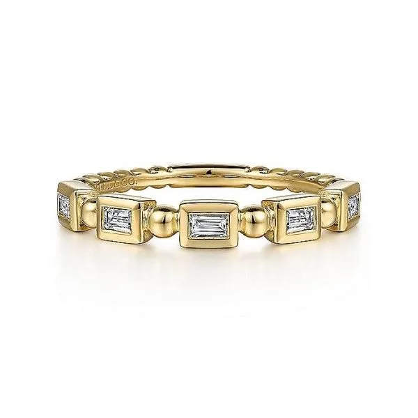 14k Yellow Gold Diamond Stacking Band Dickinson Jewelers Dunkirk, MD