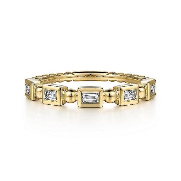 14k Yellow Gold Diamond Stacking Band Dickinson Jewelers Dunkirk, MD