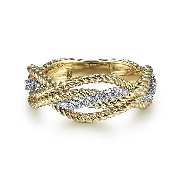 14K Yellow-White Gold Diamond Ring Dickinson Jewelers Dunkirk, MD