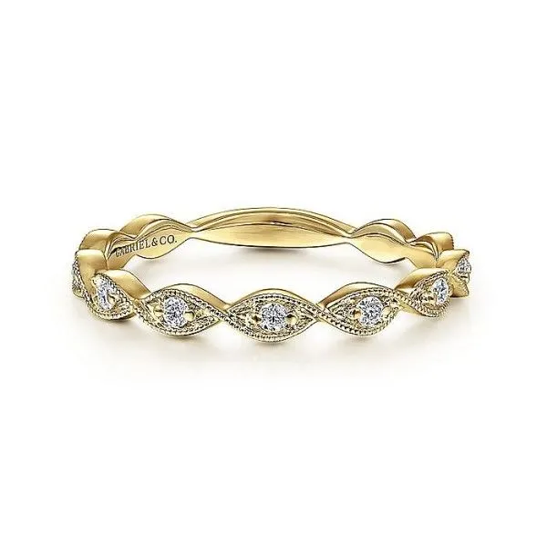 14k Yellow Gold Diamond Stacking Band Dickinson Jewelers Dunkirk, MD