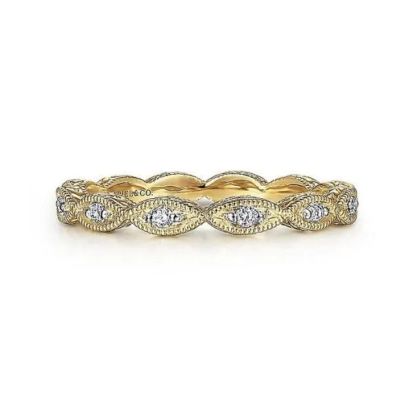 14K Yellow Gold Diamond Stacking Band Dickinson Jewelers Dunkirk, MD