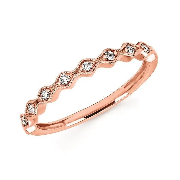 14k Rose Gold Diamond Band Dickinson Jewelers Dunkirk, MD