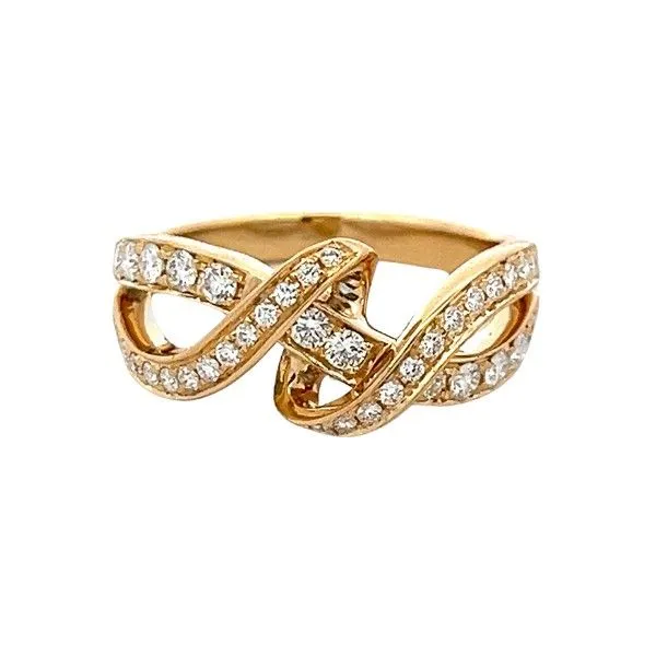 18Kt Ribbon Crossover Diamond Fashion Ring Dickinson Jewelers Dunkirk, MD