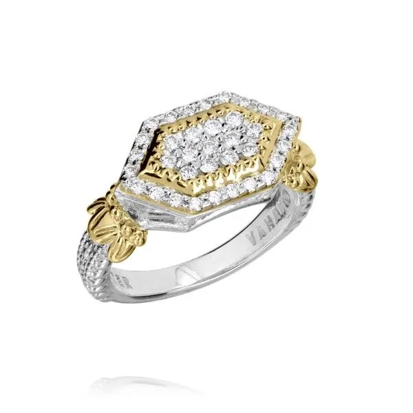 14Kt Yellow Gold and Sterling Silver Diamond Ring Dickinson Jewelers Dunkirk, MD