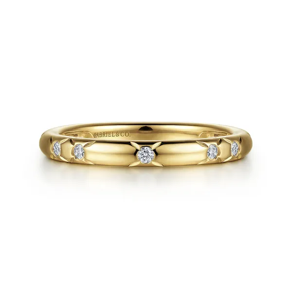 14K Yellow Gold Diamond Ladies Stackable Ring Dickinson Jewelers Dunkirk, MD