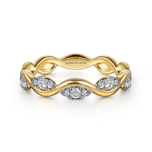 14Kt Tri-Tone Twisted Stackable Fashion Ring Dickinson Jewelers Dunkirk, MD