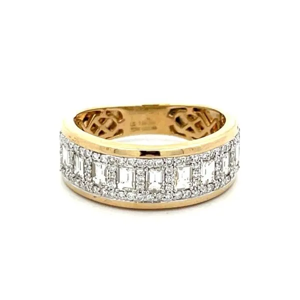 14K Yellow Baguette and Round Diamond Fashion Band Dickinson Jewelers Dunkirk, MD