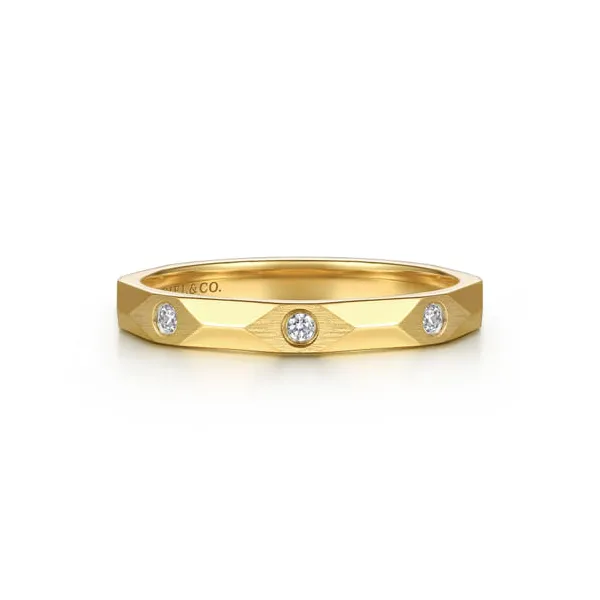 14Kt Yellow Gold Diamond Cut Stackable Ring Dickinson Jewelers Dunkirk, MD