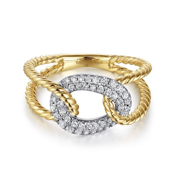 14k Yellow-White Gold Diamond Ring Dickinson Jewelers Dunkirk, MD