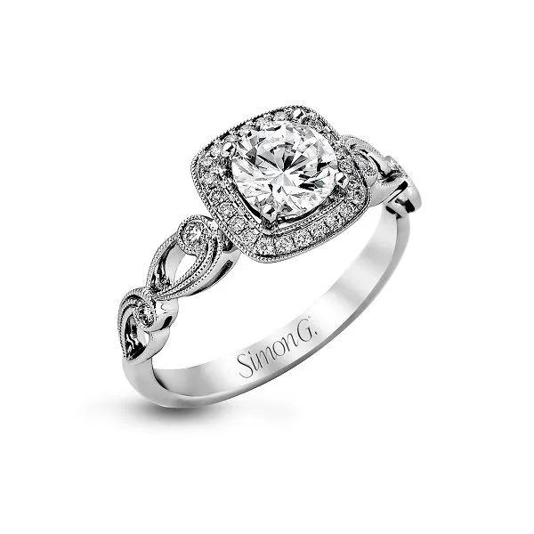 18k White Gold Diamond Engagement Ring Mounting Dickinson Jewelers Dunkirk, MD