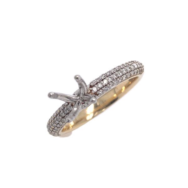 14k Yellow-White Diamond Engagement Ring Mounting Dickinson Jewelers Dunkirk, MD