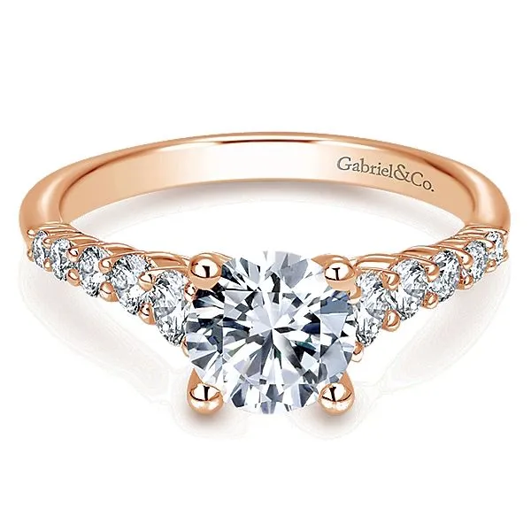 14k Rose Gold Diamond Engagement Ring Mounting Dickinson Jewelers Dunkirk, MD