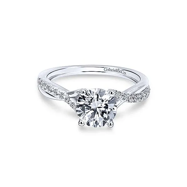 Gabriel Co White Gold Diamond Engagement Ring Mounting Style