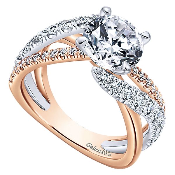 Gabriel Co White Rose Gold Diamond Engagement Ring Mounting Style Er12337r6t44jj Dickinson Jewelers Dunkirk Md