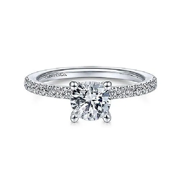 14k White Gold Diamond Engagement Ring Mounting Dickinson Jewelers Dunkirk, MD