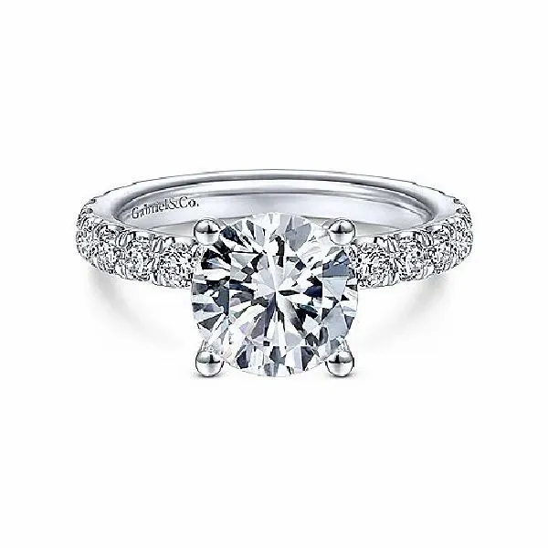 14k White Gold Diamond Engagement Ring Mounting Dickinson Jewelers Dunkirk, MD