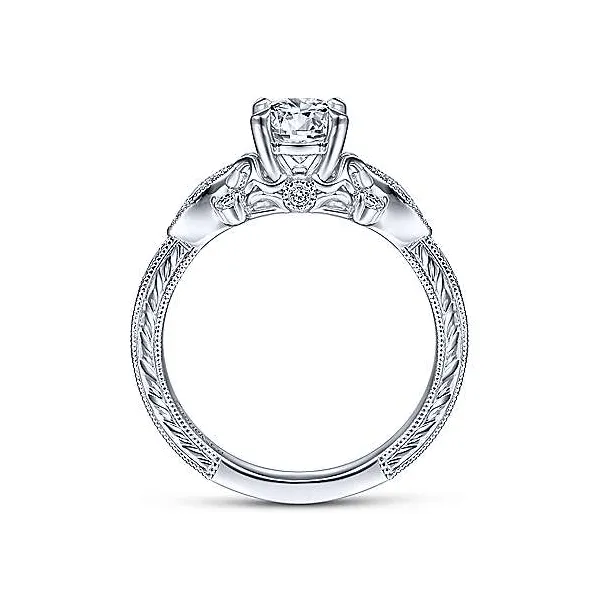 Gabriel & Co. Vintage-Inspired Engagement Ring Mounting Image 2 Dickinson Jewelers Dunkirk, MD