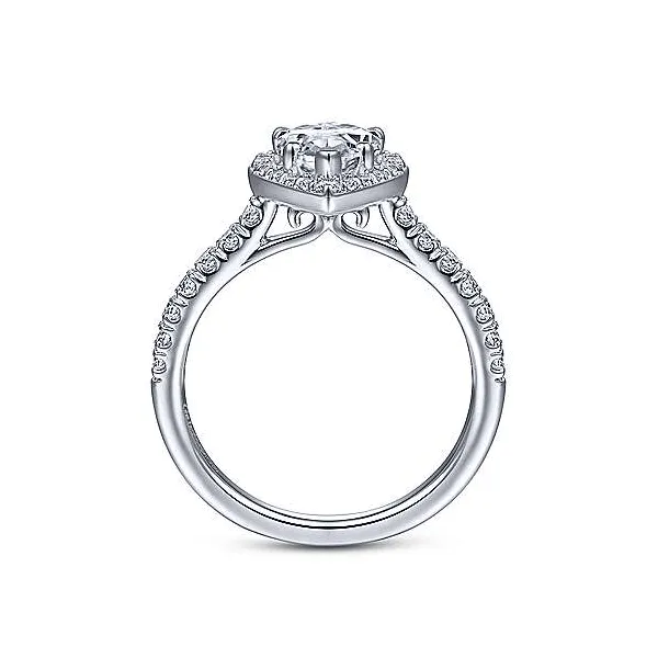 Gabriel & Co. Classic Halo Engagement Ring Mounting Image 2 Dickinson Jewelers Dunkirk, MD
