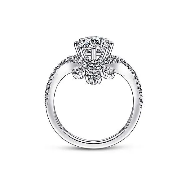 Gabriel & Co. Rare V-Shaped Engagement Ring Mounting Image 2 Dickinson Jewelers Dunkirk, MD
