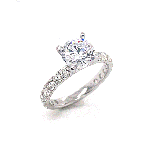 14k White Gold Olive Juice (I Love You) Engagement Ring Mounting Dickinson Jewelers Dunkirk, MD