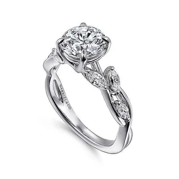 14k White Gold Diamond Engagement Ring Mounting Image 2 Dickinson Jewelers Dunkirk, MD