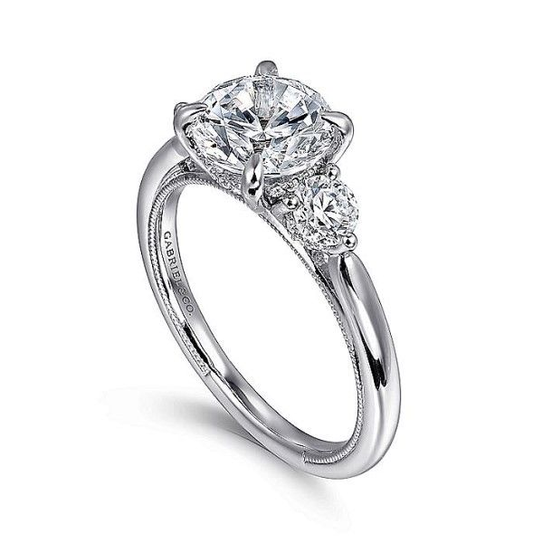 14k White Gold Diamond Engagement Ring Mounting Image 2 Dickinson Jewelers Dunkirk, MD