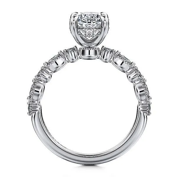 14k White Gold Diamond Engagement Ring Mounting Image 3 Dickinson Jewelers Dunkirk, MD