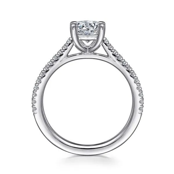Platinum Straight Semi-mount Ring Image 2 Dickinson Jewelers Dunkirk, MD