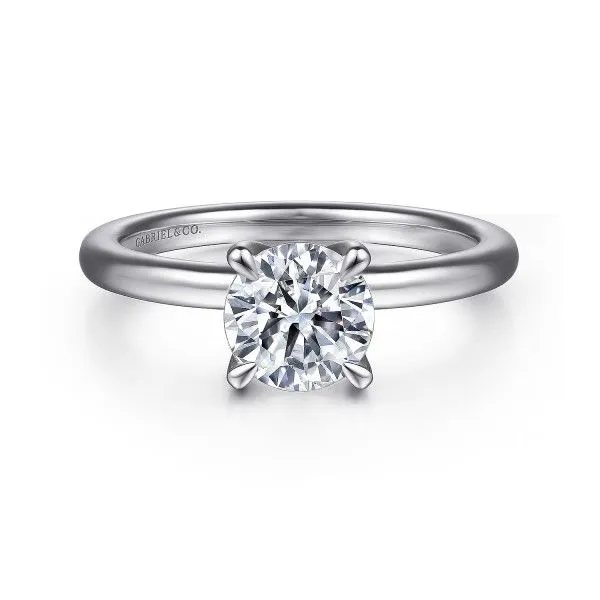 Platinum Hidden Halo Solitaire Semi-mount Ring Dickinson Jewelers Dunkirk, MD
