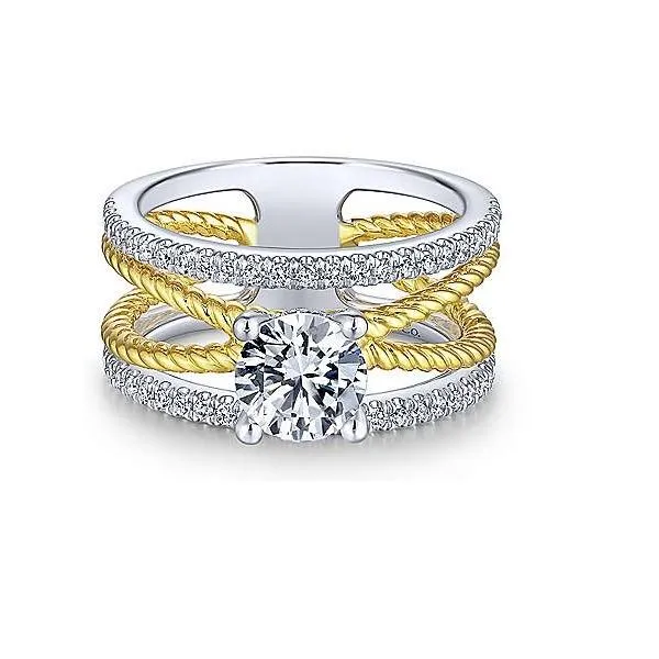 Gabriel & Co. Pavé Diamond Engagement Ring Mounting Dickinson Jewelers Dunkirk, MD