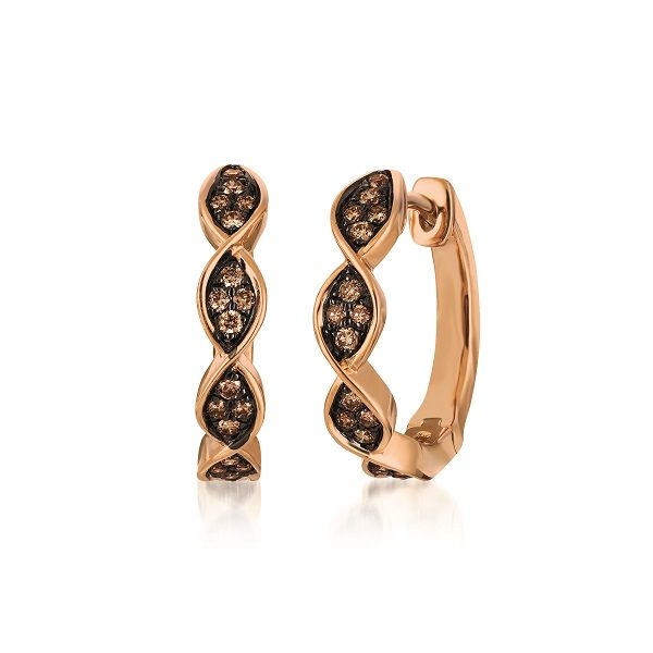 14k Strawberry Gold™ Chocolate Diamond® Earrings Dickinson Jewelers Dunkirk, MD