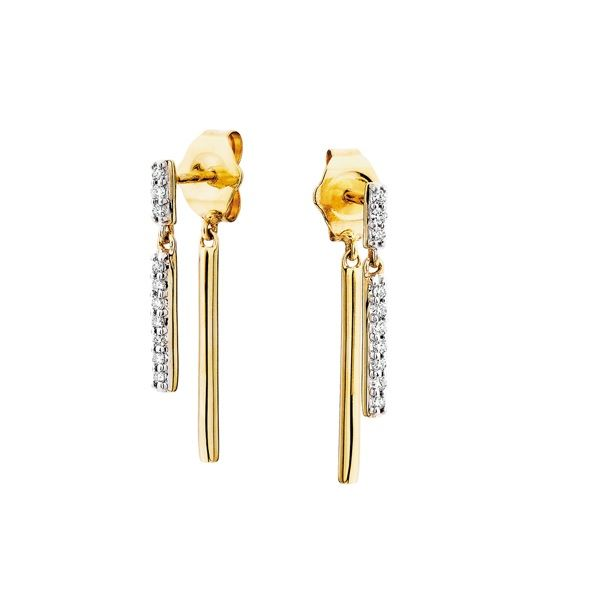 10k Yellow Gold Diamond Earrings Dickinson Jewelers Dunkirk, MD