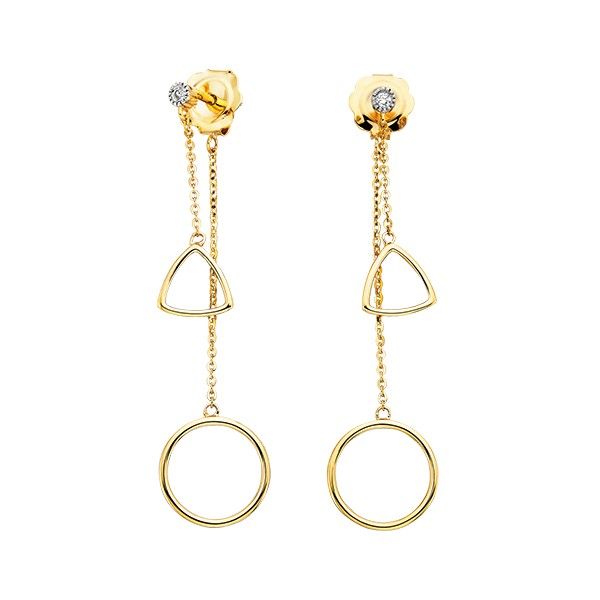 10k Geometric Dangle Earrings Dickinson Jewelers Dunkirk, MD