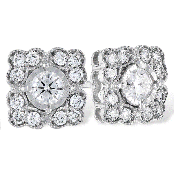 14k White Gold Diamond Earrings Dickinson Jewelers Dunkirk, MD