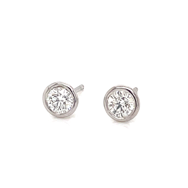 14k White Gold Diamond Stud Earrings Dickinson Jewelers Dunkirk, MD