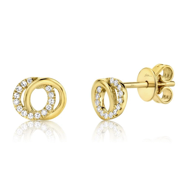 14k Yellow Gold Diamond Stud Earrings Dickinson Jewelers Dunkirk, MD