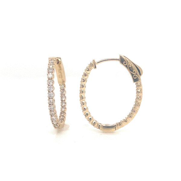 14k Yellow Gold Inside-Out Hoop Earrings Dickinson Jewelers Dunkirk, MD