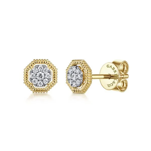 14k Yellow Gold Diamond Earrings Dickinson Jewelers Dunkirk, MD