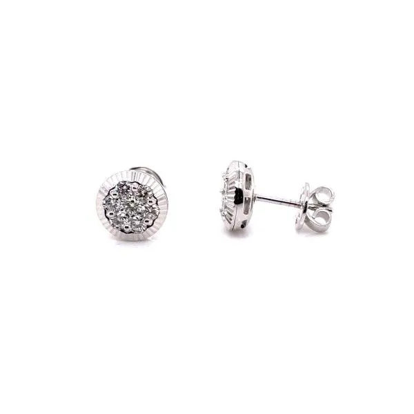 14k White Gold Diamond Earrings Dickinson Jewelers Dunkirk, MD