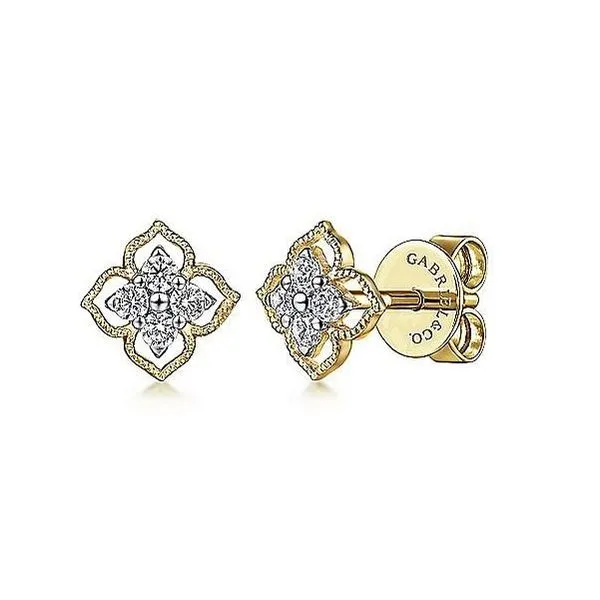 14k Yellow Gold Diamond Earrings Dickinson Jewelers Dunkirk, MD