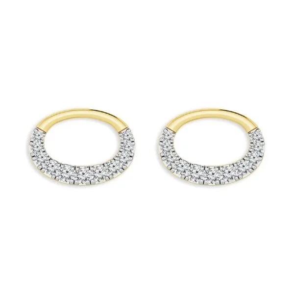 10k Yellow-White Gold Diamond Earrings Dickinson Jewelers Dunkirk, MD