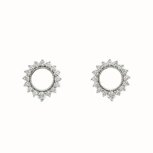 14k White Gold Diamond Earrings Dickinson Jewelers Dunkirk, MD