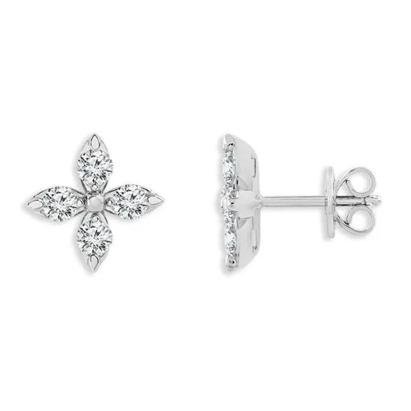 14k White Gold Diamond Earrings Dickinson Jewelers Dunkirk, MD