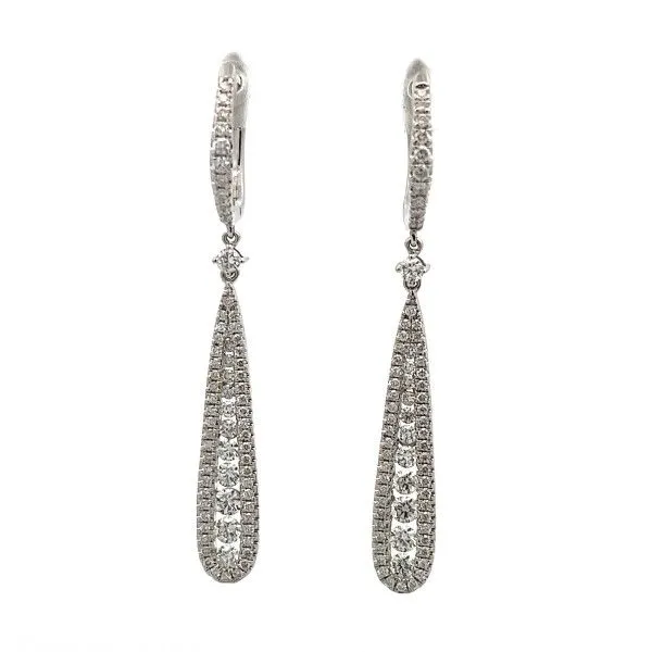 14k White Gold Diamond Earrings Dickinson Jewelers Dunkirk, MD