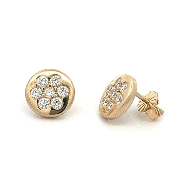 14k Yellow Gold Diamond Earrings Dickinson Jewelers Dunkirk, MD