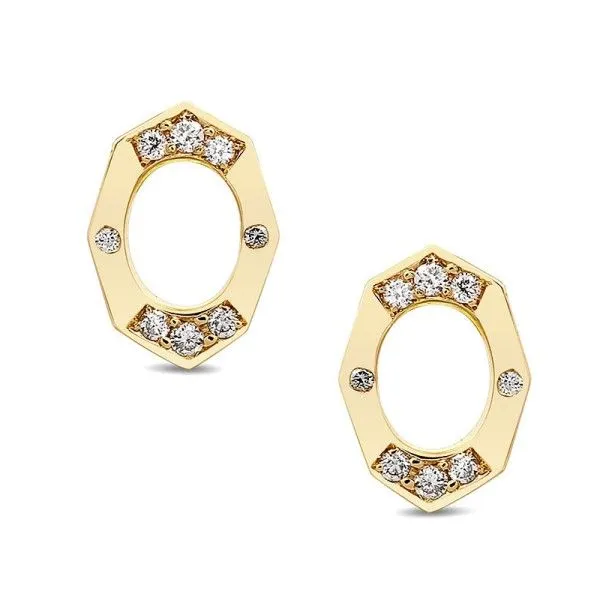 14k Yellow Gold Diamond Earrings Dickinson Jewelers Dunkirk, MD
