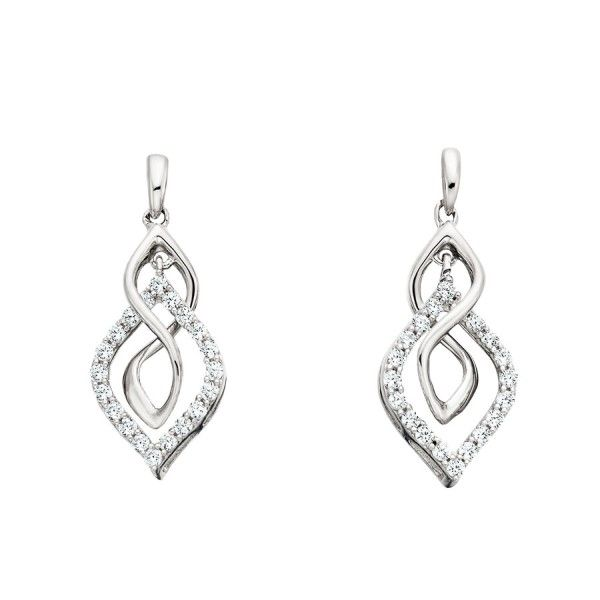 10k White Gold Diamond Earrings Dickinson Jewelers Dunkirk, MD